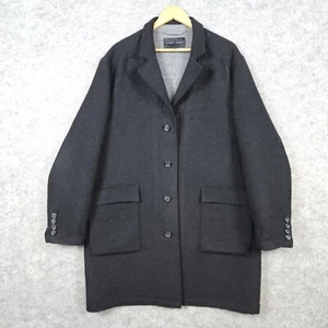 Bobby Jones 1930 Men's Long Coat Charcoal Size XL 65% Wool 35% Baby Alpaca Peru - Picture 1 of 14