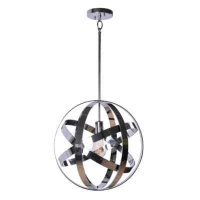 Kenroy 93551CH 1-Light Pendant, Global Collection, Chrome Finish - Image 1 of 4