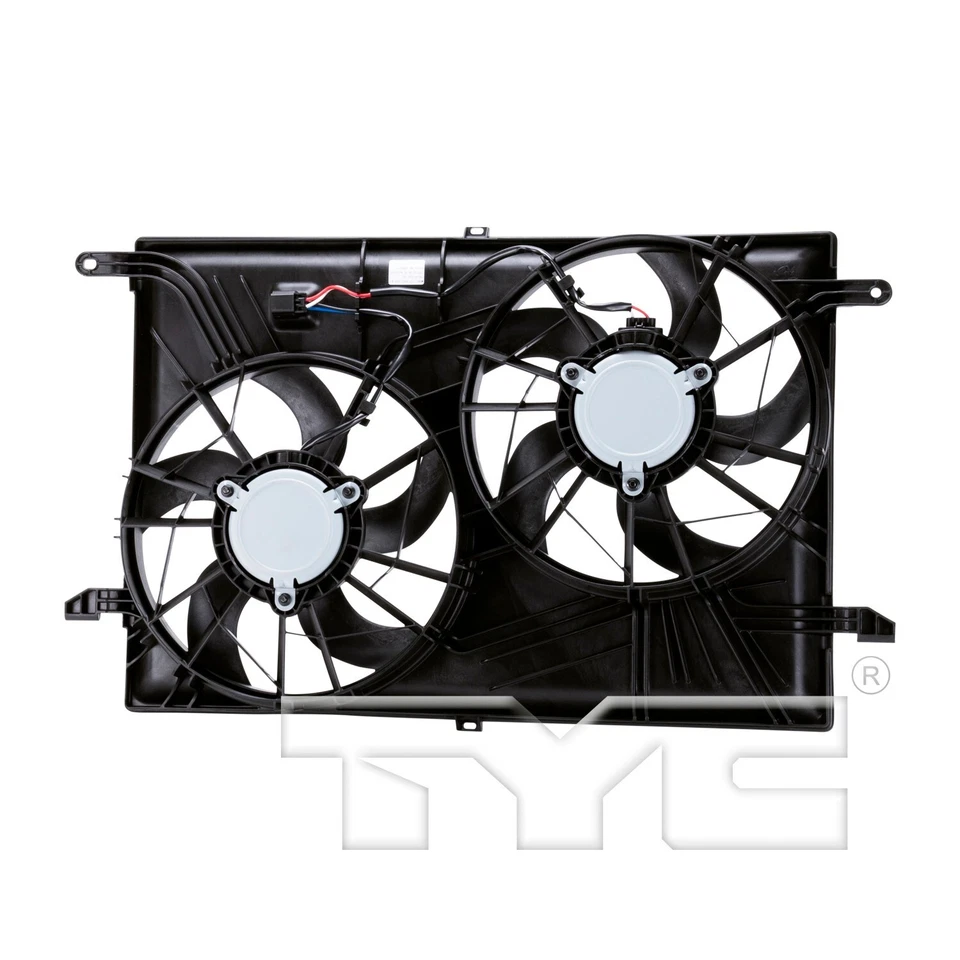 Dual Radiator and Condenser Fan Assembly TYC For 2007-2019 GMC Acadia 2008 2009 - Image 1 of 4