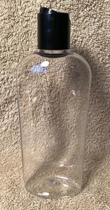 Botellas ovaladas Cosmo de plástico PET transparente de 8 oz y tapas de disco negras 48 juegos ENVÍO GRATUITO - Imagen 1 de 3