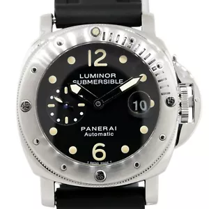 Panerai Luminor Submersible Stainless Steel Black Dial Watch - Picture 1 of 7