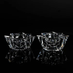 Murano Glas Aschenbecher Paar Cenedese Sternenförmig vintage mid century - Imagen 1 de 6