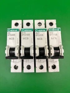 Crabtree MCB B6 6FS06B B16 6FS16B B20 6FS20B B32 6FS32B - Picture 1 of 8
