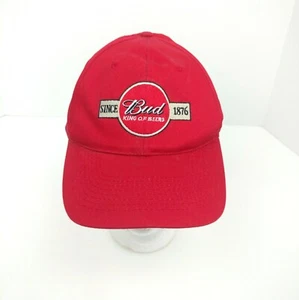 Vintage Bud King Of Beers Since 1876 Hat Baseball Cap Red Snapback - Picture 1 of 6