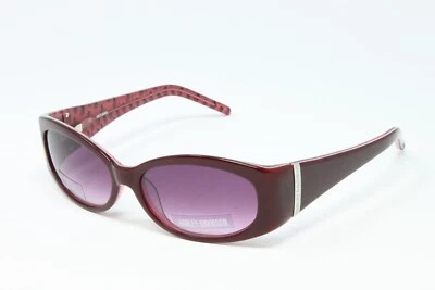 Harley Davidson Sunglasses Women's Oval Burgundy Plastic Frames 54mm HDX830-BU45 - Image 1 of 4