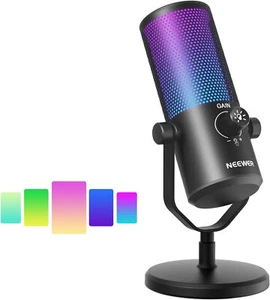 NEEWER Microphone Gaming, USB avec Effet Lumineux RGB, Plug&Play, pour PC Mac PS4 PS5 - Photo 1/8