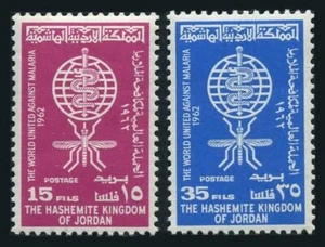 Jordan 379-380,380a,MNH.Mi 369-370,Bl.1A. WHO drive to eradicate Malaria,1962. - Picture 1 of 2