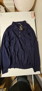 Herren Baumwolle Strick Polo Pullover Klassisch Freizeit Langarm Kragen Größe 4XL - Bild 1 von 8