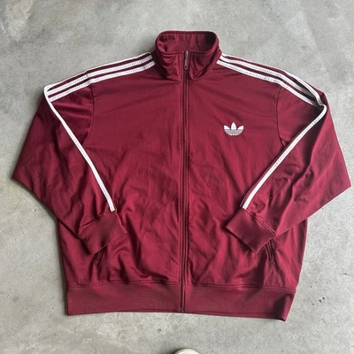 Adidas Originals Trefoil Firebird Track Jacket Red 3 Stripe Vtg Men’s 2XL - Image 1 of 4