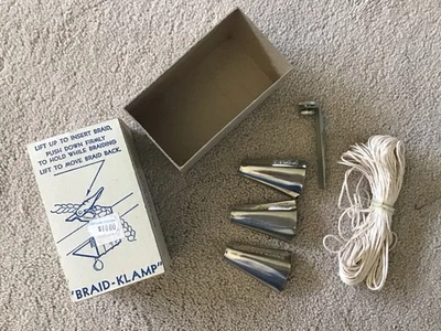 BRAID-KLAMP Rug Braiding Tools Box with Rug Braiding Supplies Distlefink Designs - Image 1 of 4