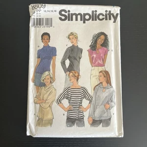 Simplicity Sewing Pattern 8809 Size 12-18 Pullover Knit Tops Vintage 1999 - Picture 1 of 5