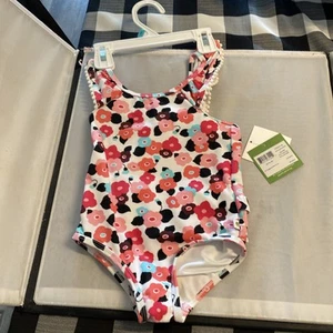 Kate Spade New York Flowers Swimsuit Girls Size 24 Months New - Picture 1 of 5