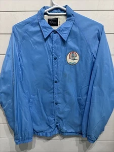 Vintage Houston Oilers NFL Football Varsity Jacket Mens Size Large RARE Blue Vtg - Picture 1 of 4