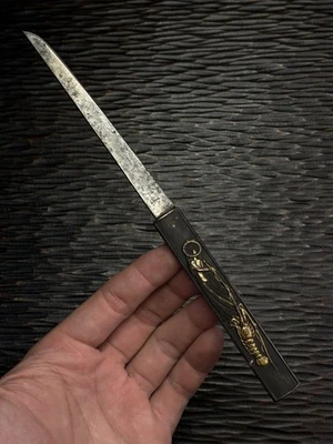 Motivo de langosta Ise Ebi Kozuka Kogatana, antiguo Edo, para accesorios koshirae Foto 1 de 4