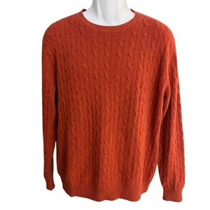 Gno Design Kaschmir Pullover Herren M Rot Zopfmuster - Bild 1 von 7