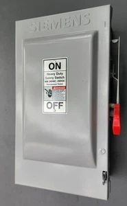 Siemens HF322N 60-Amp 3-polig 240 Volt 4-adrig abgesichert Schwerlast Sicherheitsschalter - Bild 1 von 6