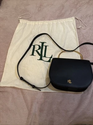 Ralph Lauren Women's Black Crossbody Bag with Gold Hardware and Adjustable Strap - Image 1 of 4
