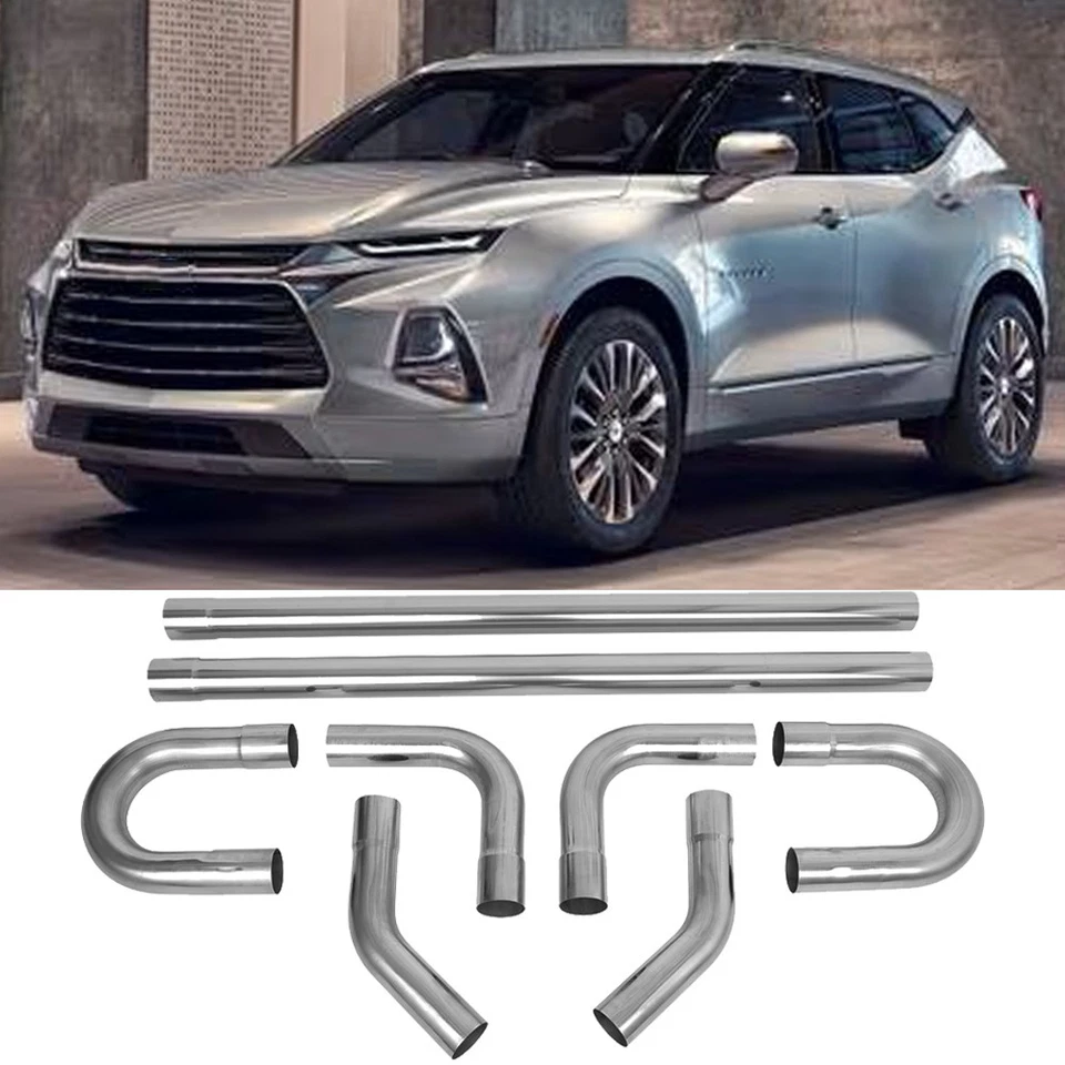 适用于雪佛兰 Blazer 2.0 2.5 8 件 2.5 英寸排气管套件 Mandrel U 弯直管 — 第 1/4 张图片