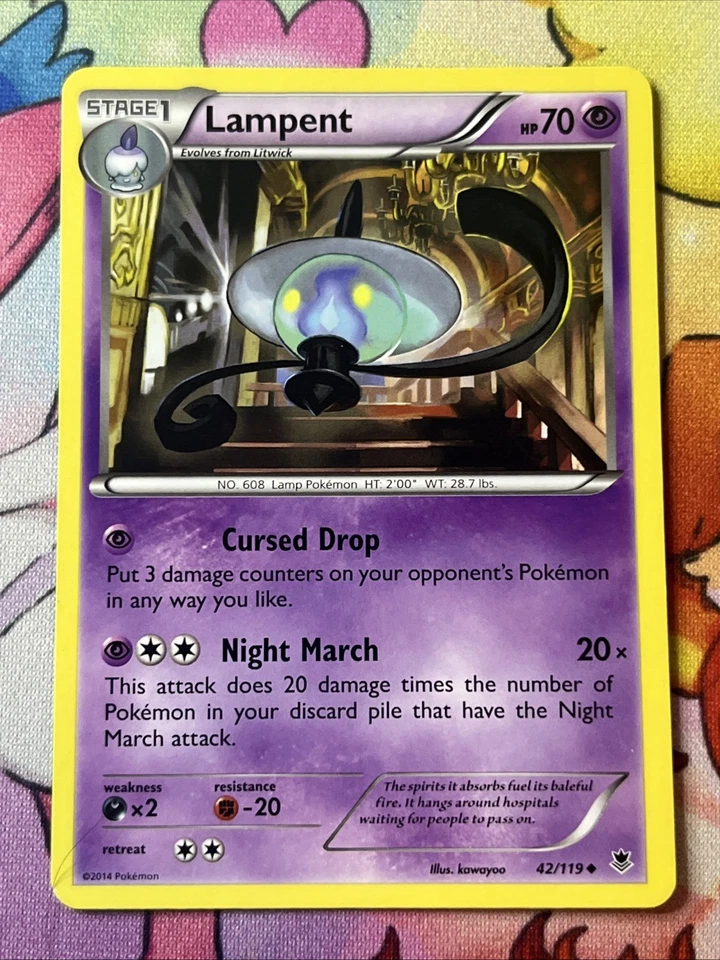 Lampent 42/119 XY Phantom Forces - Pokémon LP  - Image 1 of 2