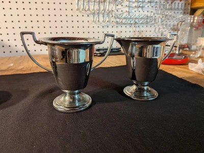 Juego de crema y azúcar vintage Farberware de acero inoxidable Brooklyn Nueva York Foto 1 de 4