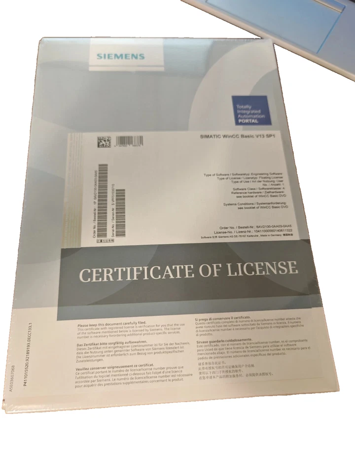 Siemens SIMATIC WinCC Basic V13 SP1 6AV2100-0AA03-0AA5 6AV21000AA030AA5 - Bild 1 von 1