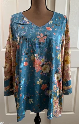 Johnny Was Women's Floral Blouse - Bell Sleeves - Size L - Must See! - Image 1 of 4