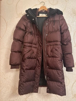 Coach Women XS Winter Bordeaux Color, Long Puffer Jacket. - Image 1 of 4