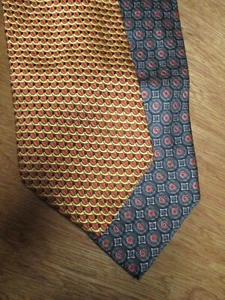 Corbatas Ermenegildo Zegna auténticas gris rojo oro seda modernas - Imagen 1 de 6