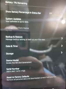 Amazon Kindle Fire HD 3rd GEN P48WVB4 16GB 7" BLACK W/CHARGING BUNDLE - Picture 1 of 5