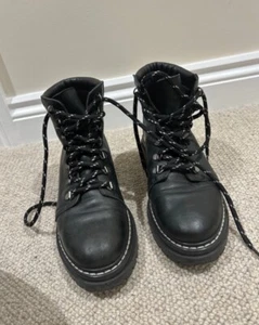 Whistles schwarze Leder Wander Stompy Stiefel Größe EU 38 / UK 5 - Bild 1 von 5