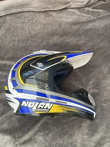 NOLAN HELMET MX OFF ROAD ENDURO MOTORBIKE CRASH HELMET ACU GOLD Large - Picture 1 of 2