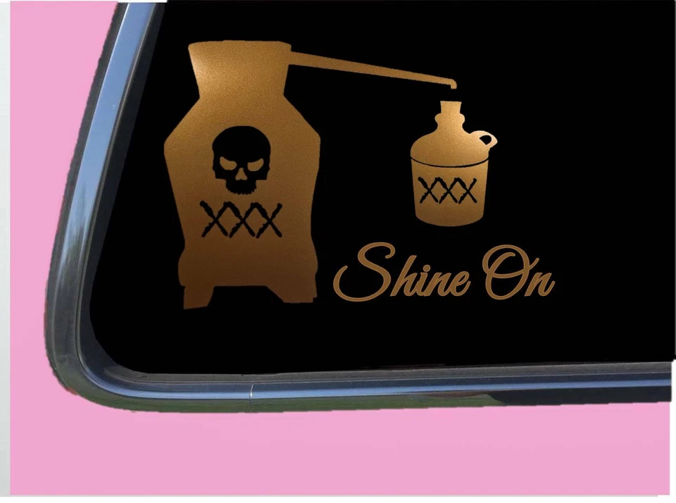 EZSTIK Moonshine Sticker Decal TP 1250 vinyl 8" shine on Shiner still