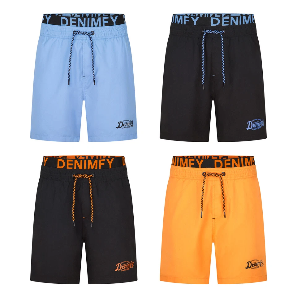 DENIMFY Costumi Bagno Uomo Lungo Raddoppiato Confederazione DFNeo Corti Hosen - Immagine 1 di 1