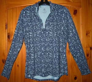 Adidas PRIMEGREEN AEROREADY Azul Ligero 1/4 Cremallera JERSEY UPF 50 Mujer M - Imagen 1 de 4