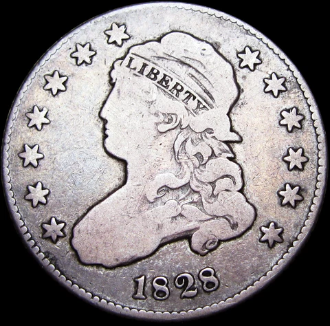 1828 Capped Bust Quarter Dollar   ---- Nice Condition RARE Type Coin  ---- #F887 Cover