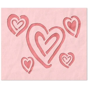 Reusable Sketched Hearts Stencil for DIY Crafts, Painting & Drawing Projects - Picture 1 of 1