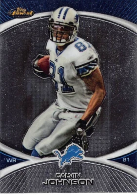 2010 Topps Finest Football Calvin Johnson #4 NM/MT DETROIT LIONS - Image 1 of 2
