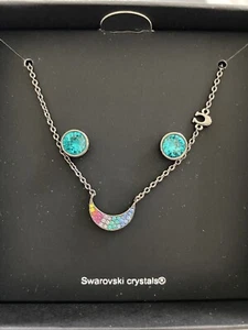 NWT Coach Multi Swarovski Crystal Necklace & Earring Set - Picture 1 of 8