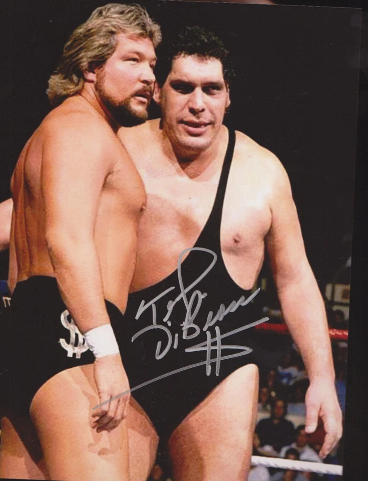 5 lot TED DIBIASE AUTOGRAPH Signed 8x10 Photo WWE WCW W ANDRE COA - Image 1 of 1