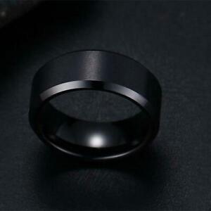 Fashion 8MM Stainless Steel Rings for Men Band Titanium Jewelry Size 5-12