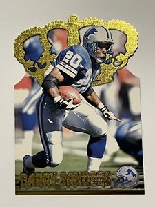 1996 Pacific Crown Collection Gold Crown Die-Cuts #GC-3 BARRY SANDERS Lions