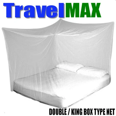 TravelMAX Box Type Mosquito Net Double/King Size Insect Proof Zika Protection - Image 1 of 2