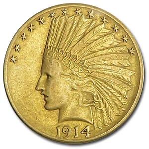 1914-D $10 Indian Gold Eagle XF - SKU#24555 Cover