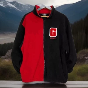 Georgia Fleece LARGE Full Zip Jacket Embroidered Made USA 1980’s Vintage UGA - Picture 1 of 8