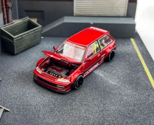 AL Kaido 1:64 rot Civic EF WORKS V2 Widebody Sport Modell Diecast Sammelauto - Bild 1 von 10