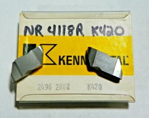 5 BRAND NEW Kennametal NR 4118R K420 Grooving Carbide Inserts     726SO - Picture 1 of 11