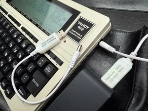 Tandy RadioShack Model 100, 102 and 200 (TRS-80) USB to Barrel power adapter - Photo 1/6