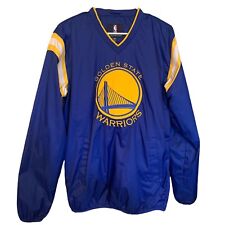 Golden State Warriors Jacket Men’s Small Pull Over NBA GIII Sports Apparel Blue