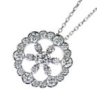 Pt900/ Pt850 Diamond Pendant Necklace 0.205ct D0.58ct - Auth free shipping from 