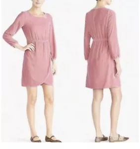 New J Crew Factory Velvet Tulip Hem Dress Guava Berry Pink Size 12 K3470 $98 - Picture 1 of 11